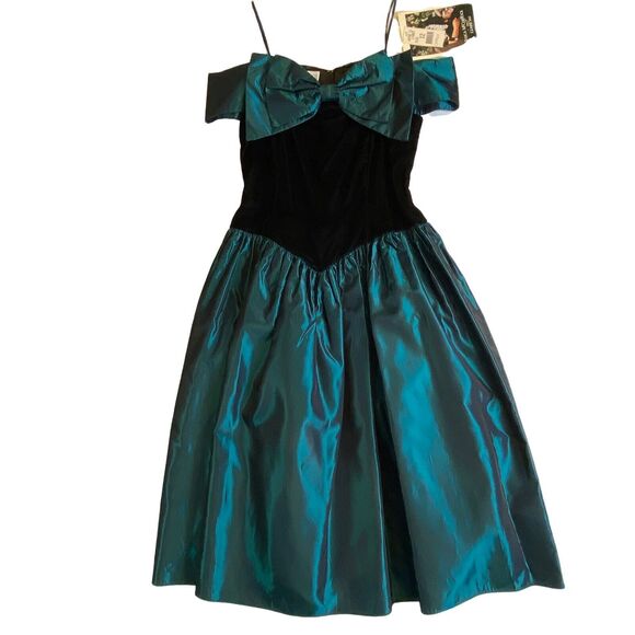 Gunne Sax Other - Jessica McClintock Gunne Sax Dress GIRLS Sz 12 Velvet Bodice Wedding Vtg 80s NEW